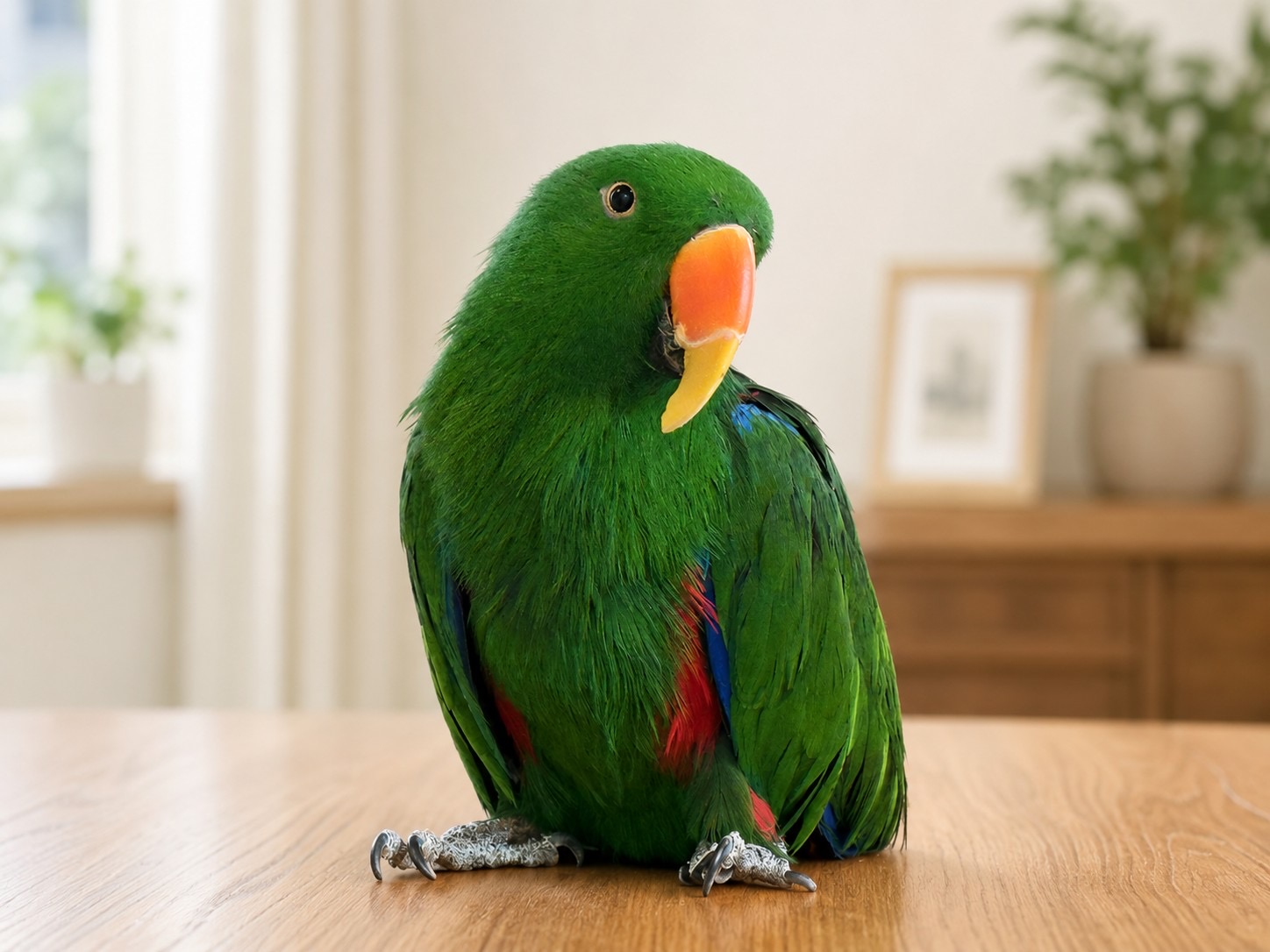 緑色のインコ